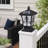 Vintage Solar Powered Pier Mount Light with Remote Control, 4-Color IP65 Waterproof Outdoor Post Lantern with E26 Base-920956993