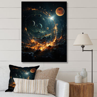 «Galaxies Planets I» sur toile