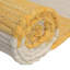 Tapis rectangulaire rayé en coton noué à la main jaune / blanc Abishanth-1883048208