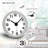 Night Light Wall Clock For Bedroom,Silent Lighted Up Wall Clock Glow In The Dark, Battery Operated Wall Clocks For Living Room/Kitchen, Easy To Read Large Digital Display, (Silver/12 Inch)