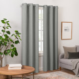 Eclipse Pembroke Faux Linen 100% Blackout Grommet Panel Pair