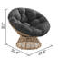 Chaise papasan pivotante avec coussin Charlcy-836382936