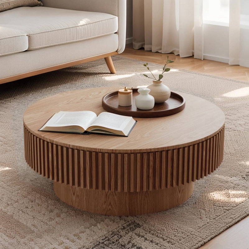 Table basse 31,5 po avec rangement, Noyer