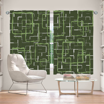 Ensemble de 2 panneaux de rideaux pour fenêtre Berends par Susie Kunzelmanelman - Geometrics
