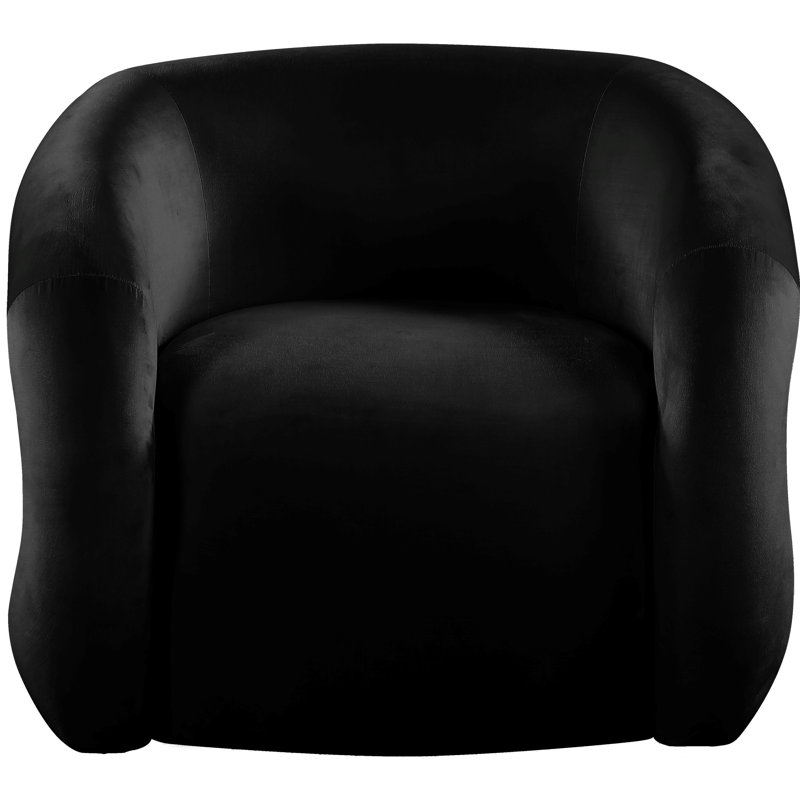 Fauteuil en velours l 33 po Roxbury, Velours noir
