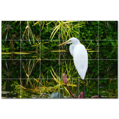 Murale en céramique satinée Bird Photo 12 po x 12 po Bird