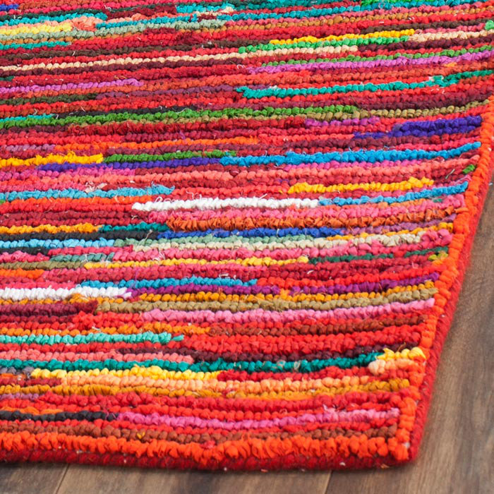 Nantucket Pink and Multicolor Hand-Tufted Cotton 10' x 14' Area Rug