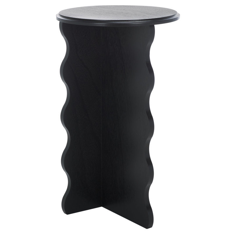 Michelo Wavy Accent Table, Black