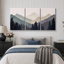 «Sun Mountain Landscape», œuvre abstraite de forêt neutre, images murales minimalistes modernes, impression sur toile encadrée, 3 pièces-75848175-119460499-75848176
