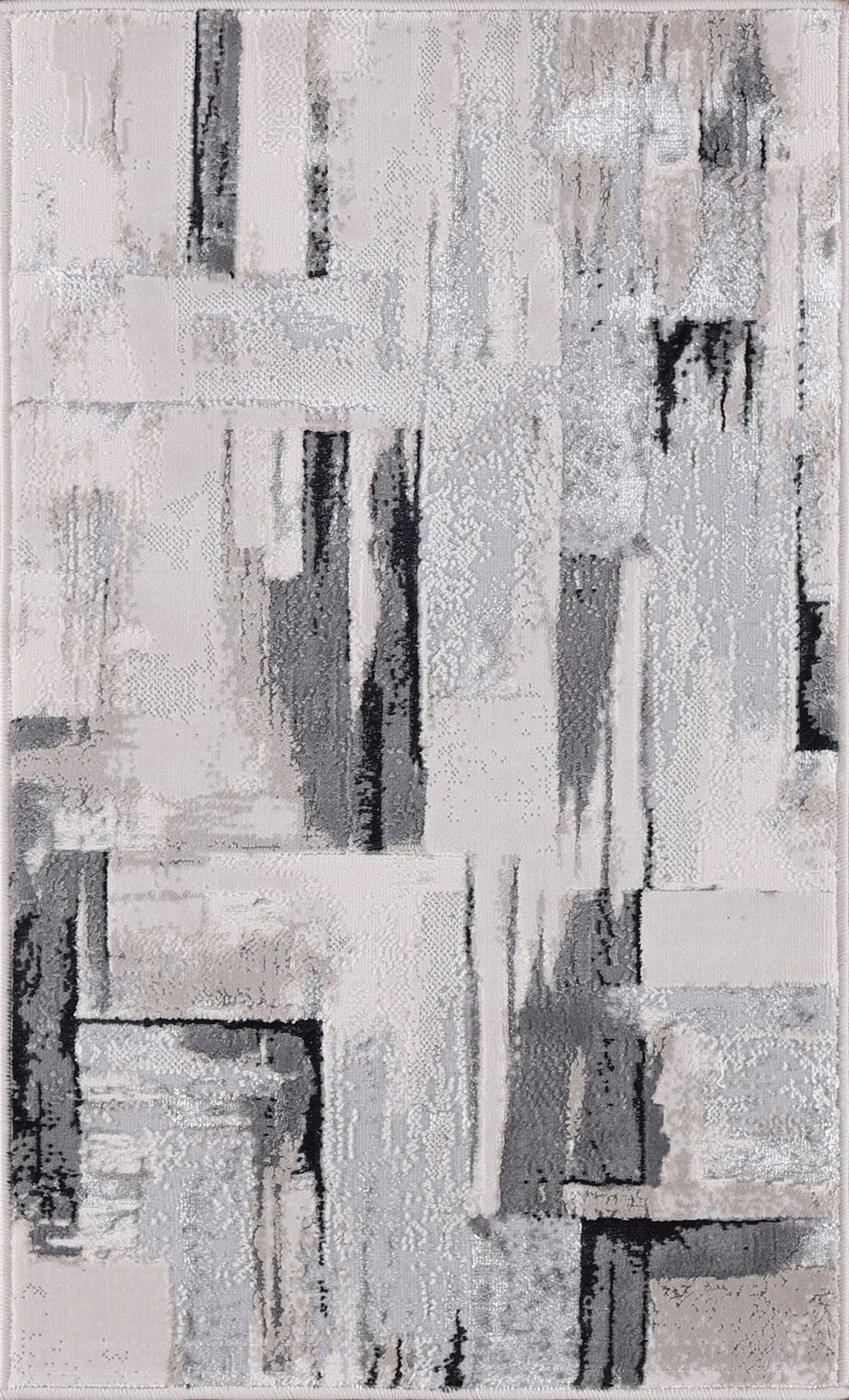 Wrought Studio™ Figueroa Collection Abstract Gray/Black Neutral Area ...