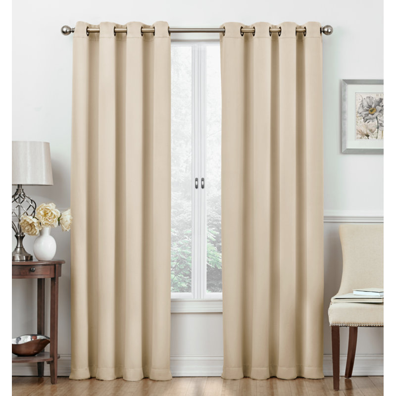 Frohna Room Darkening Curtain Pair, Beige