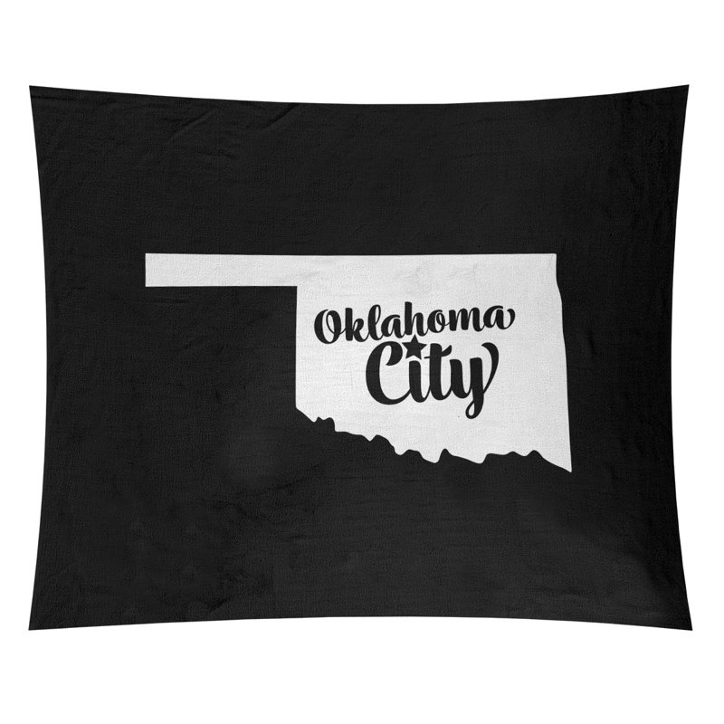 Tapisserie Oklahoma City, H 88 po x l 104 po, Noir