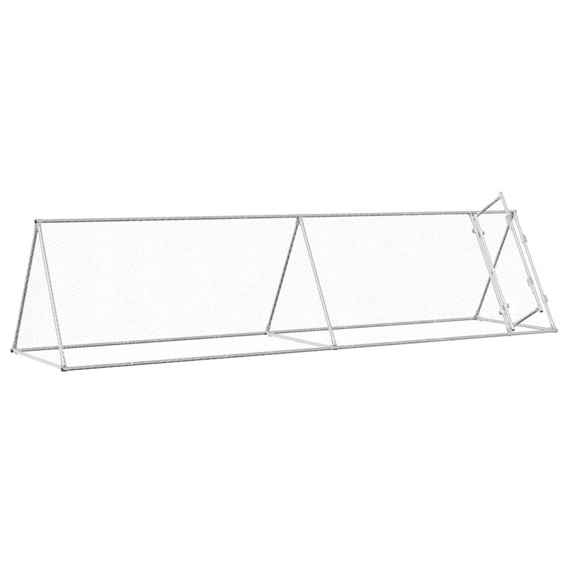 Cage à poulet en acier galvanisé 41,3 po x 35,8 po argent, H 35,8 po x l 157,5 po x P 41,3 po