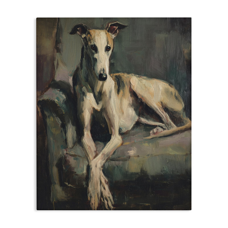 Toile Regal Comfort Whippet Dog, conception de Svetlana Aleynikova, H 48 po x l 36 po