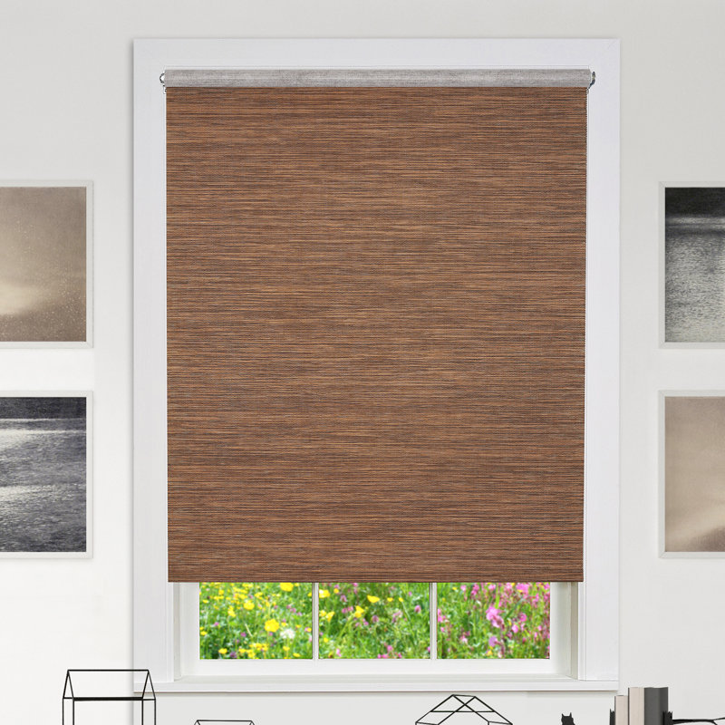 Store enroulé semi-transparent, L 50 po x L 72 po, Cacao