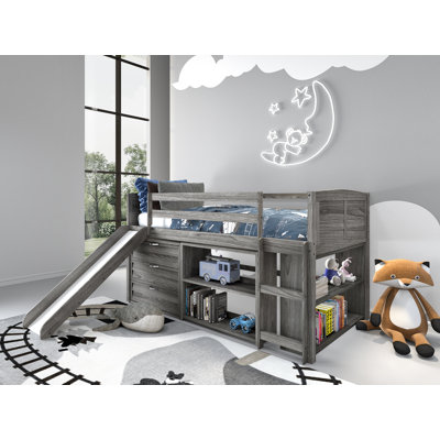 Christerfer Louvre Twin Low Loft 3 Piece Bedroom Set