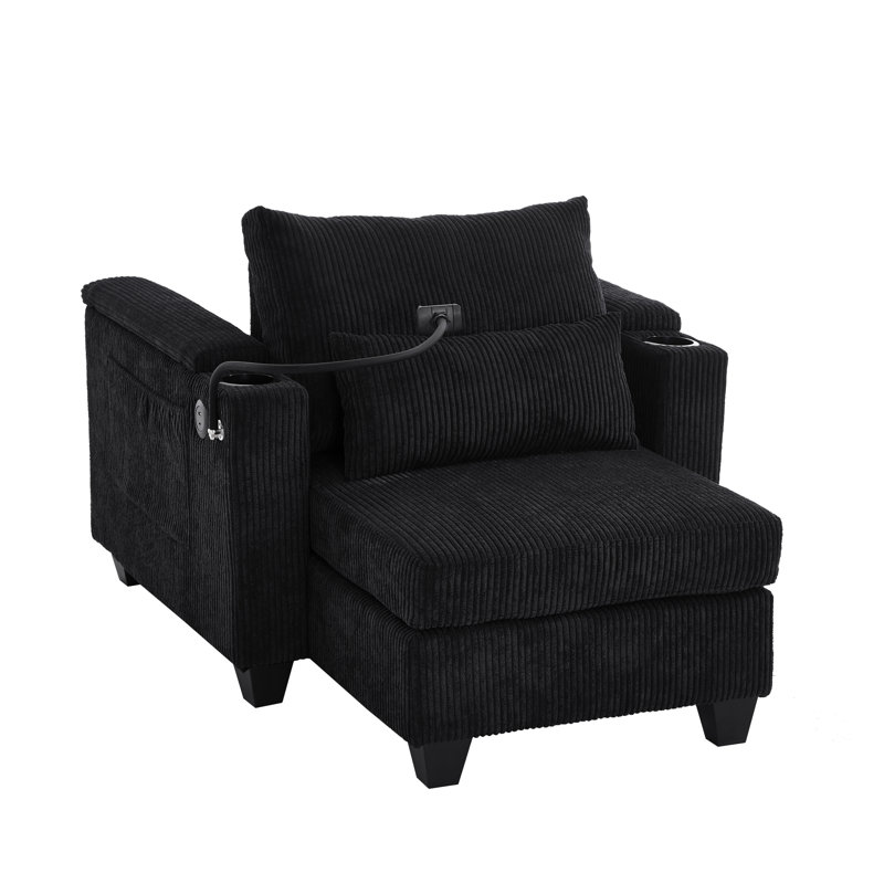 Chaise longue, Noir