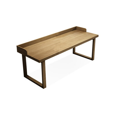 Bureaux rectangulaires en bois massif brun