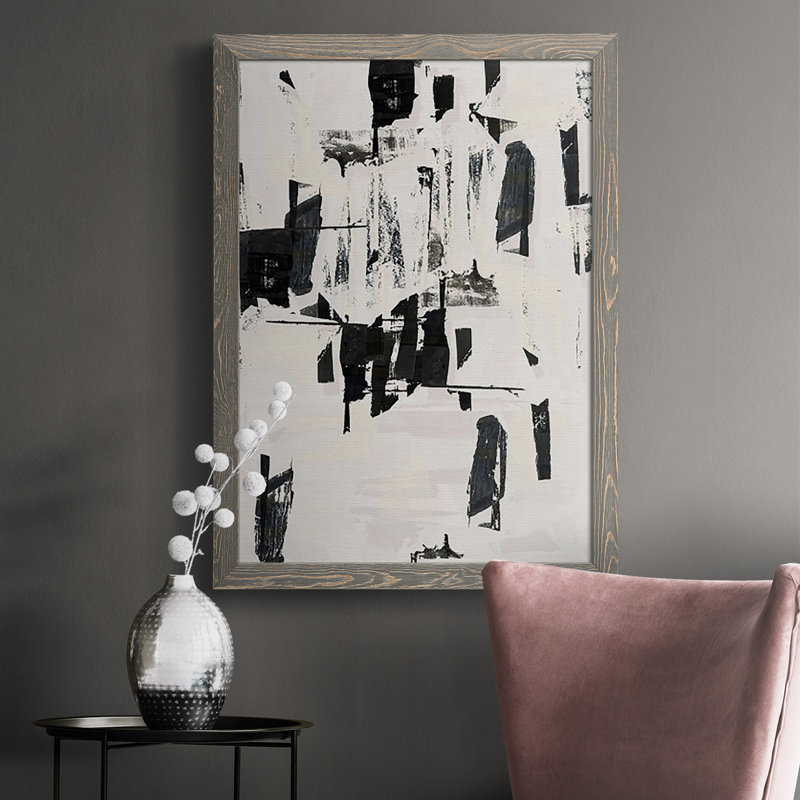 «Tiles And Texture Abstract Angles V», reproduction sur toile, H 43,5 po x l 31,5 po x P 1 po, Encadré gris