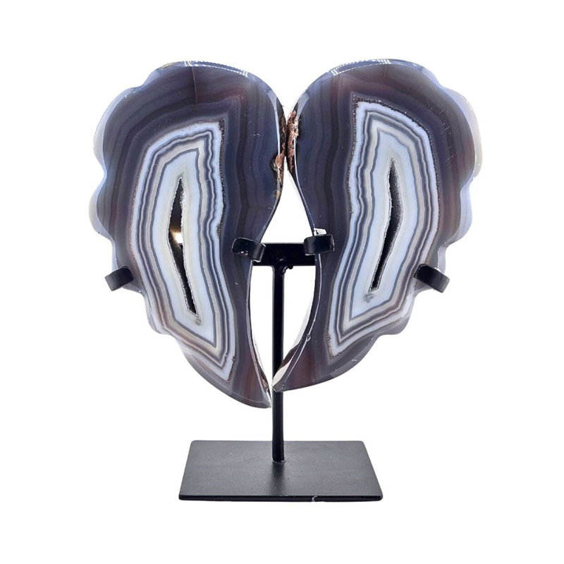 Eternity Agate Medium Slices |  Grey, 11" H x 3" W x 7" D