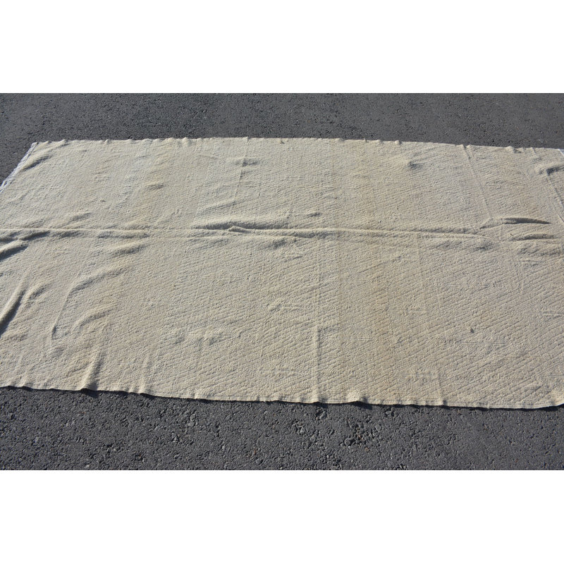Tapis turc, kilim, tapis de salle à manger, tapis en laine beige, tapis rétro, tapis marocains