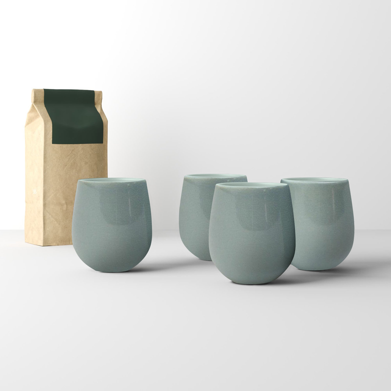 Borgen Handmade Stoneware Coffee Mug, Pale Jade