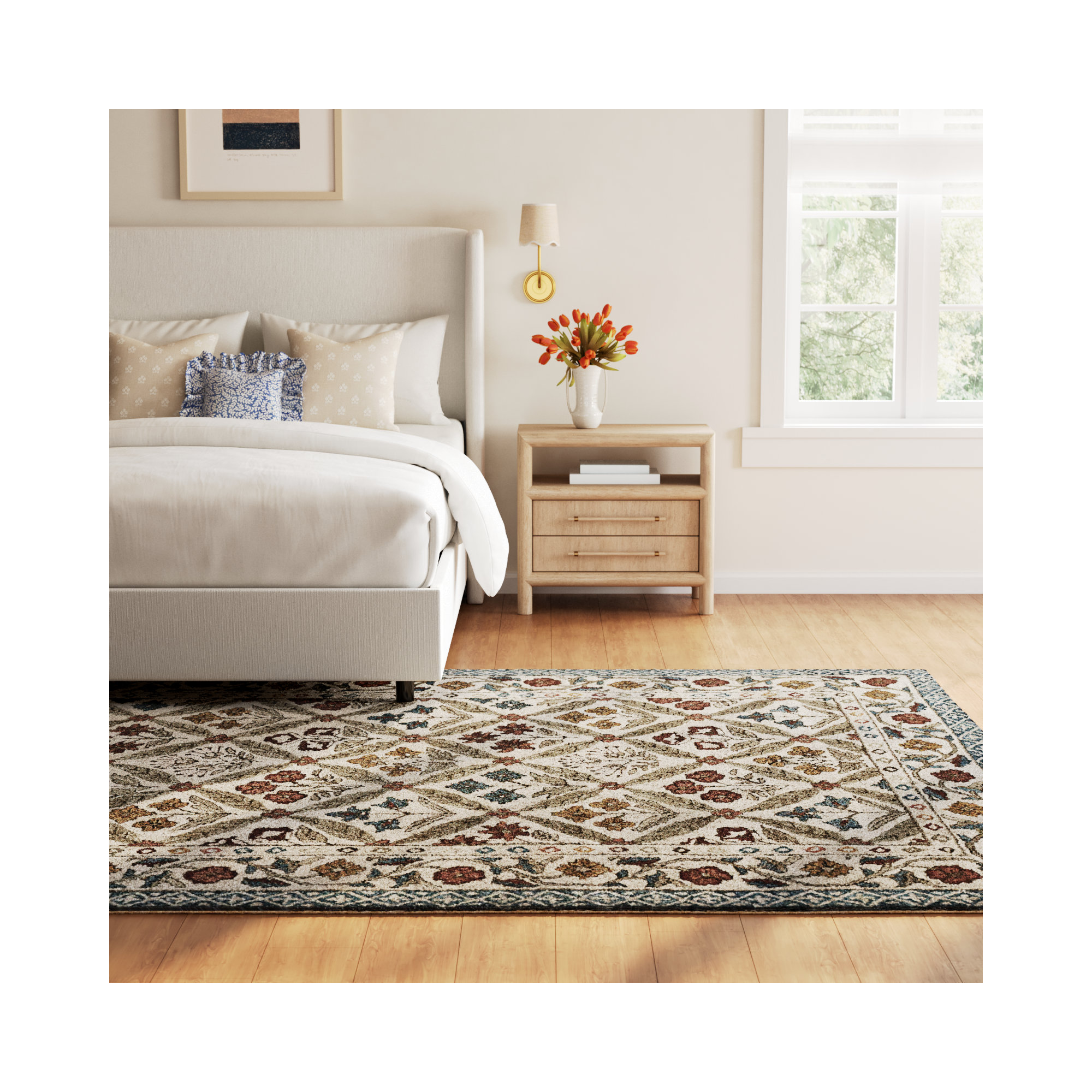 Alice Handmade Wool Rug, Rectangle 5' x 7'6"