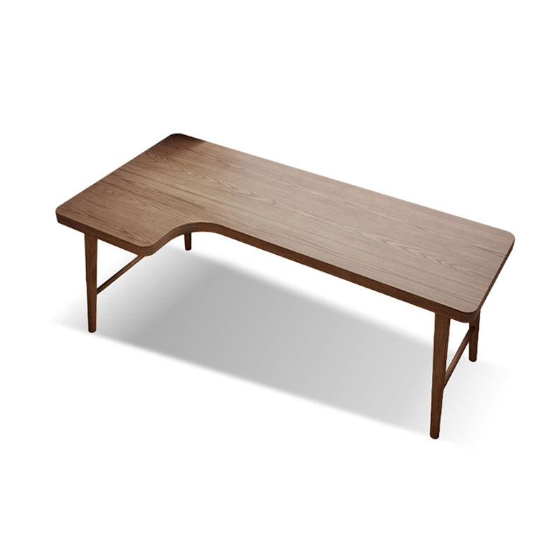 Solid wood Corner desk L-shaped study Desk, Left Hand Return, 29.53" H x 55.12" W x 31.5" D