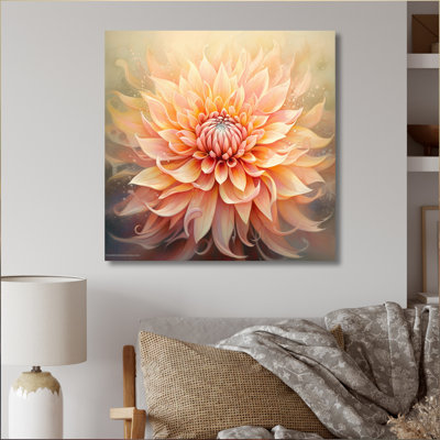 Garden Dahlia Palette III - Art mural floral en métal