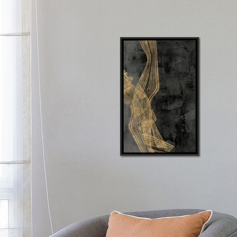 « tissé matrix ii », impression sur toile, H 26 po x l 18 po x P 1,5 po, Toile encadrée noire, Pas de tapis