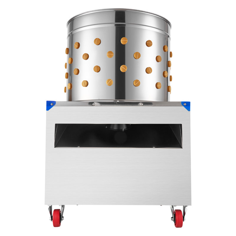 Machine à plumer le poulet, tambour 19,7 po, machine à plumer électrique 2 ch et 275 tr / min avec 106 doigts souples et roues de transport, extracteur de plumes en acier inoxydable pour le traitement de 2 à 4 poussins une fois