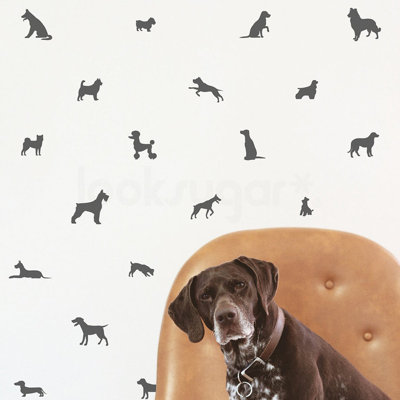 Décalcomanie murale motif chien