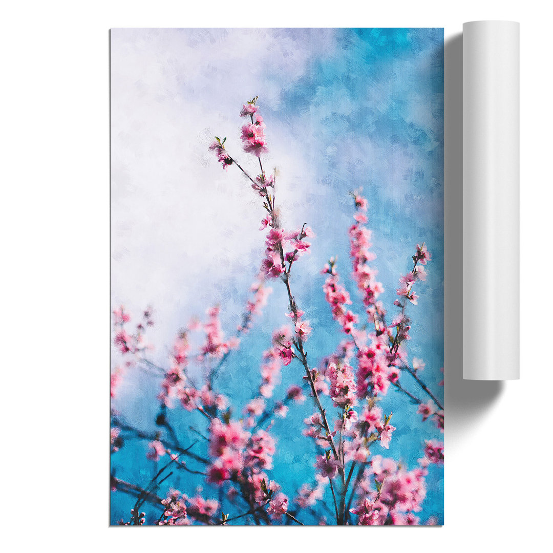 Delicate Cherry Blossom Tree Painting - Frameless Print