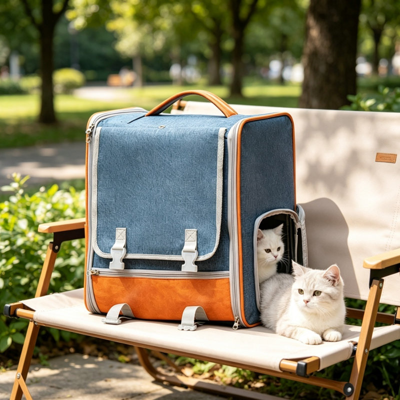 Sac à dos de transport pour animaux de compagnie personnalisable et respirant, sac de voyage à double usage à main et réglable pour l'épaule, grand sac à dos pour chien et chat avec poches latérales