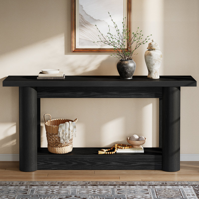 Console de 63 pouces Farmhouse, Noir