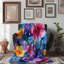 Cheerful Cosmos - Couverture Sherpa de qualité supérieure 1 pièce-99537668