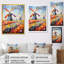 «Colorful Flower Meadow Windmills II - Wind Turbines», art mural-2123339017-2123339022