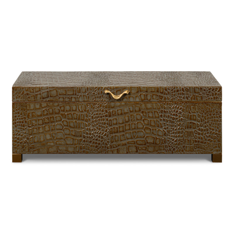 Shagreen Handmade Decorative Trunk, Green
