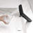 Single Hole Bathroom Sink Faucet Designer Waterfall Faucet with Angled Body and Side Handle-129753336