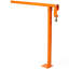 Extracteur de poteau en T 36 po Extracteur de poteau de clôture robuste avec chaîne de levage de 47 po et plaque d'extraction en T, couleur orange
