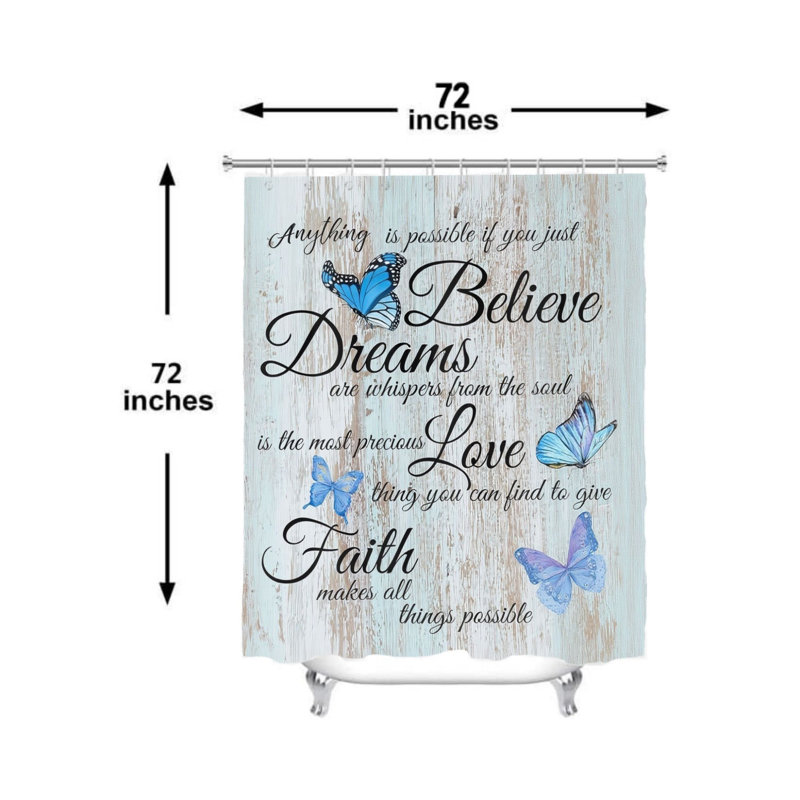 Rideau de douche Believe Butterfly