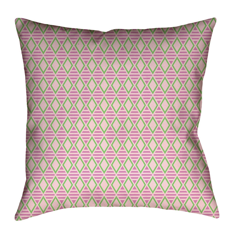 Coussin Katelyn Elizabeth, 40 po x 40 po, Rose et pastel