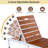 Outdoor Adjustable Chaise Lounge Chair, Brown,White