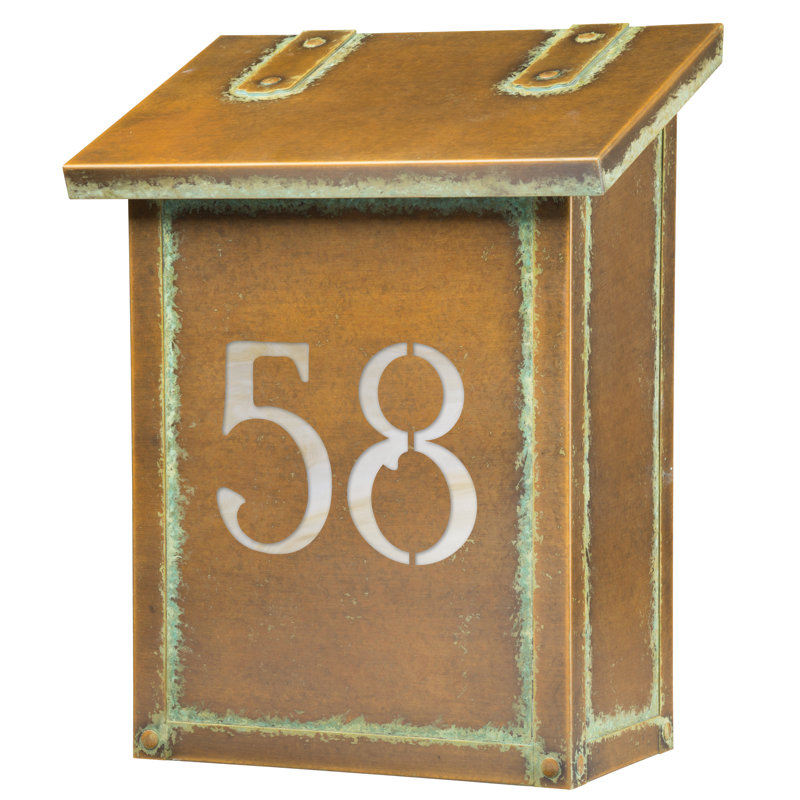 Boîte aux lettres murale classique, Vert nouveau, Miel, Oui