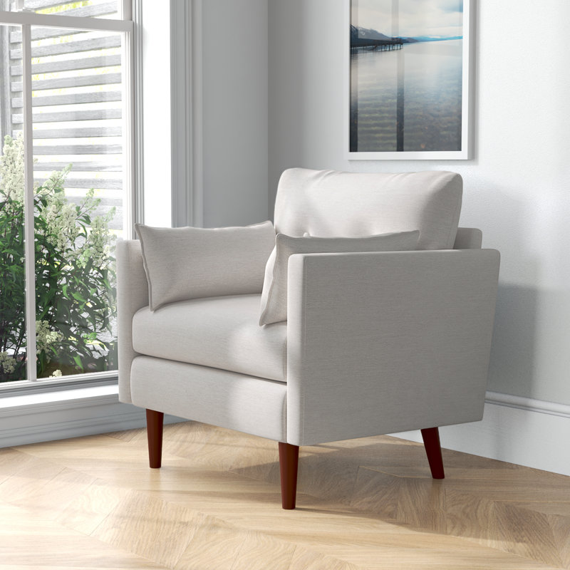 Upholstered Club Chair, Beige