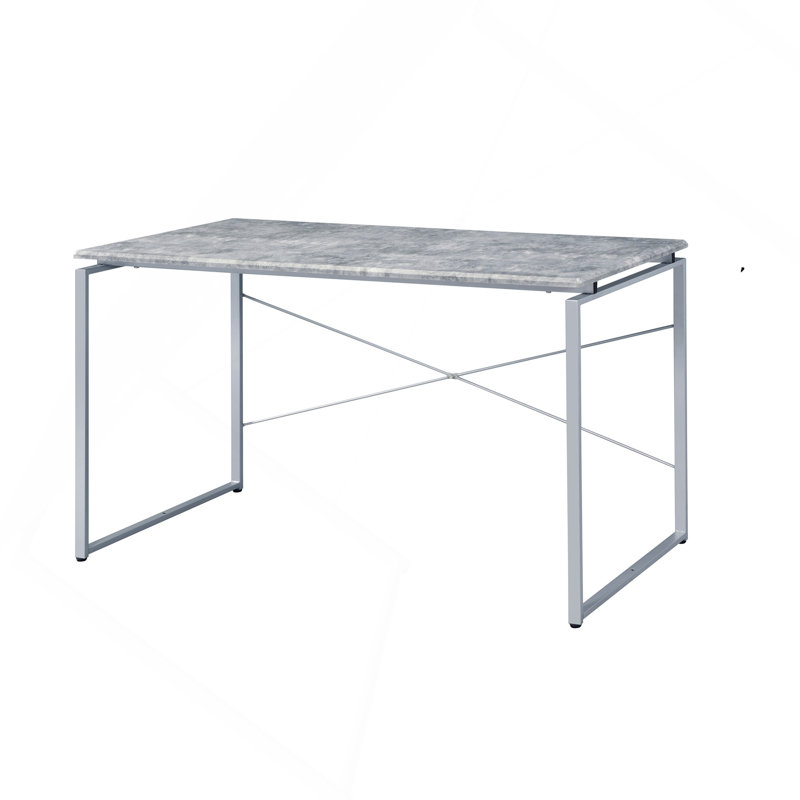 Table de bureau en métal 1pc, Gris/argent