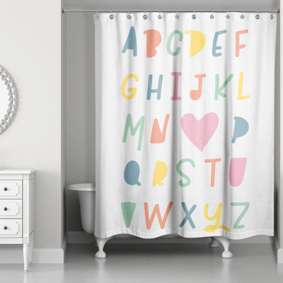 Rideau de douche i love you the abc Lona