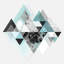 «Graphic CX in Turquoise», impression sur toile-20889534