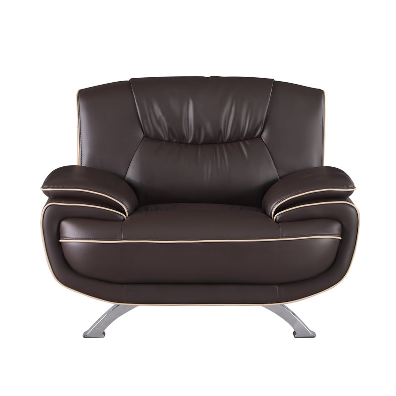 Larrabee Upholstered Armchair, Brown