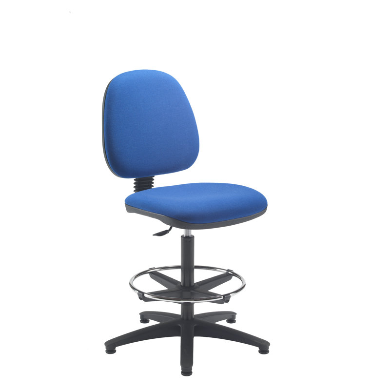Mid Back Draughtsman Drafting Chair, Blue